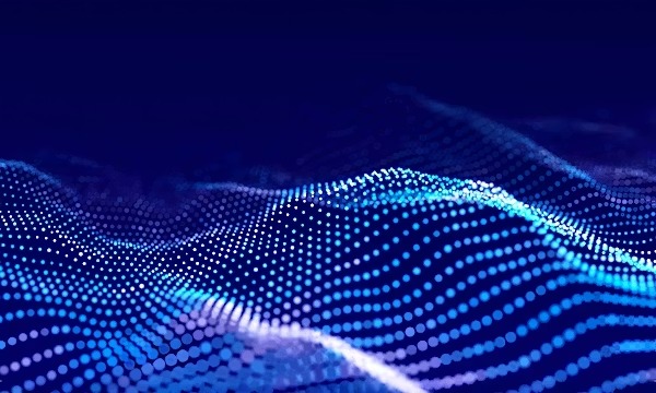 Abstract blue shapes
