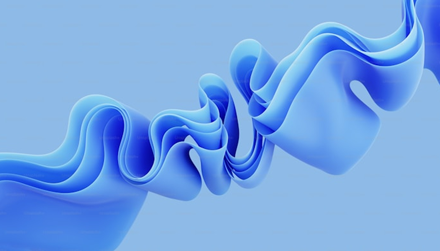 Abstract blue shapes
