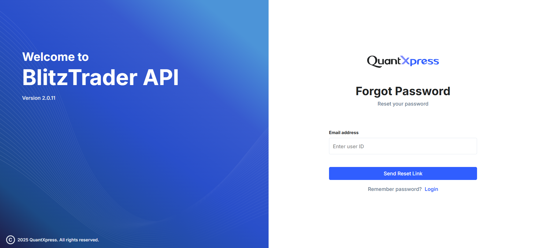Forgot Password Screen